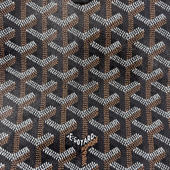 Artois PM Tote Bag - Black Leather Trim with Black, and Brown - Size Med - Picture 8 of 9